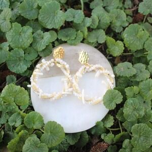 New Artisan Chunky GOLD simple classic trend hoops white Gold